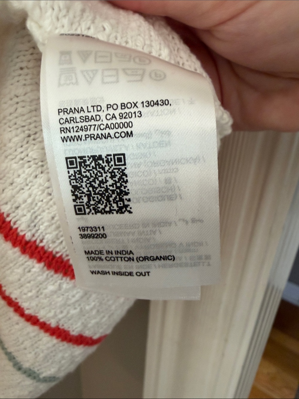 Prana Soft White Wave Maker Sweater Top- NWT - Picture 8 of 8